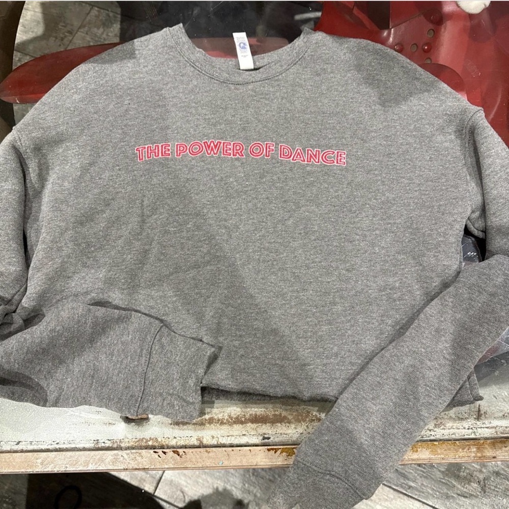 Gray Sweatshirt with red text
